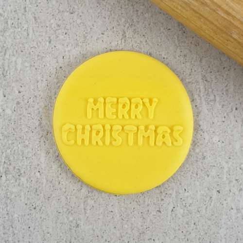 Cookie Embosser - Merry Christmas (with Snow Top)